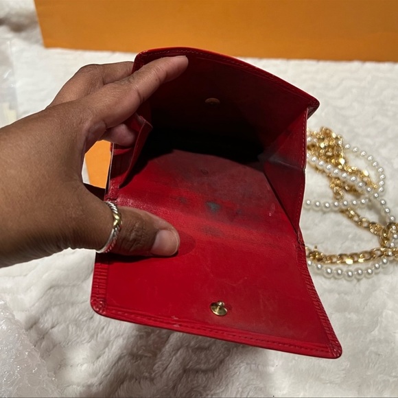 Authentic Louis Vuitton Red Epi Wallet - Picture 8 of 11